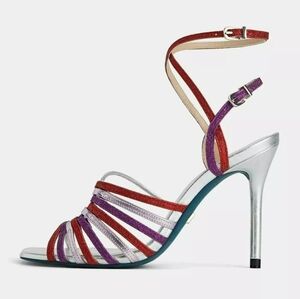 Zara sz.8 (EU 39) Rare High Heel Strappy Sandals